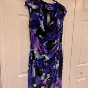 Lauren Ralph Lauren Cowell neck floral print sheath dress